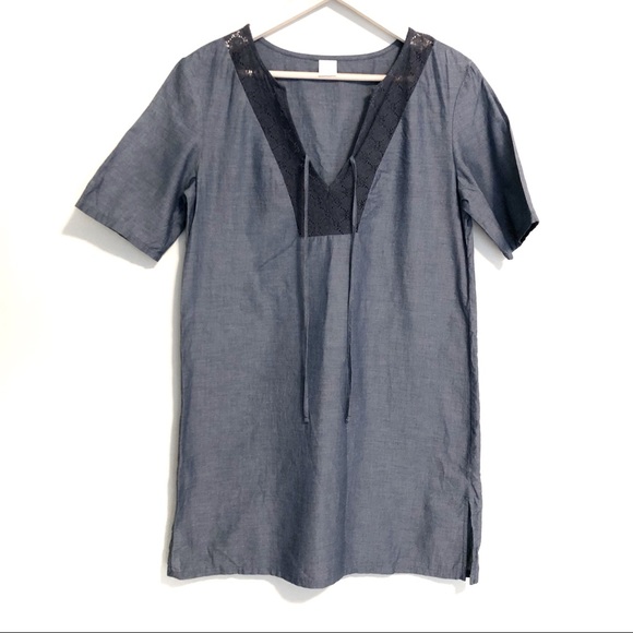 Merona chambray short sleeve shift dress | small - Picture 2 of 5